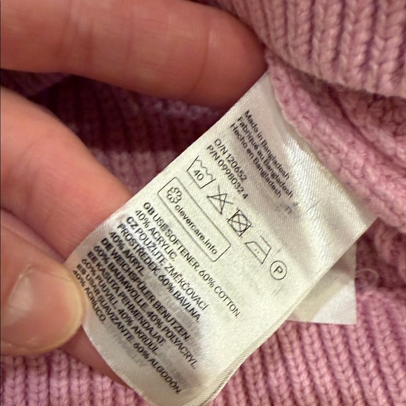 H&M Light Pink Ribbed Button Cardigan - Picture 4 of 4